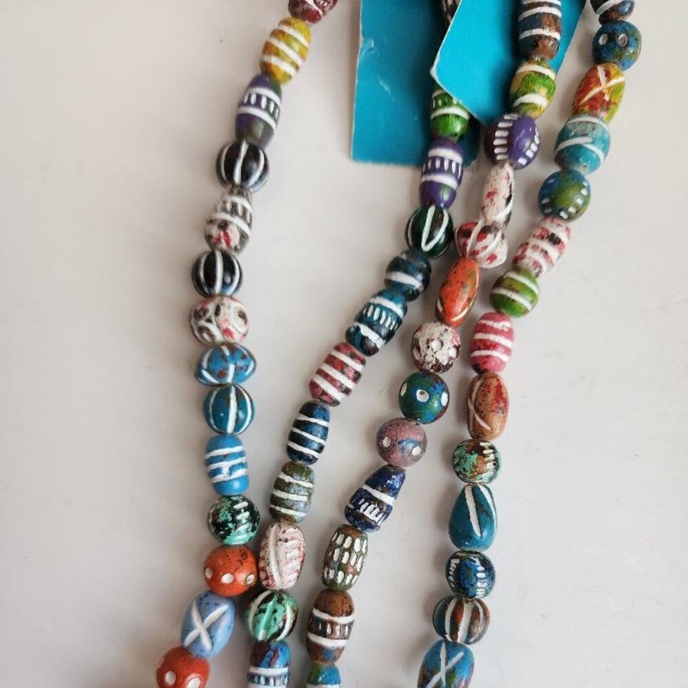 Clay Bead Strands, Jewelry Making Supplies, Craft Beads, Destash